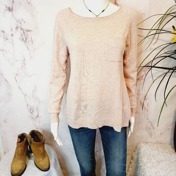 Nina Kendosa Paris Angora blend soft knit baby pink sweater - Picture 3 of 7